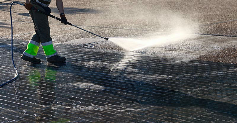 garage forecourt cleaning company wales